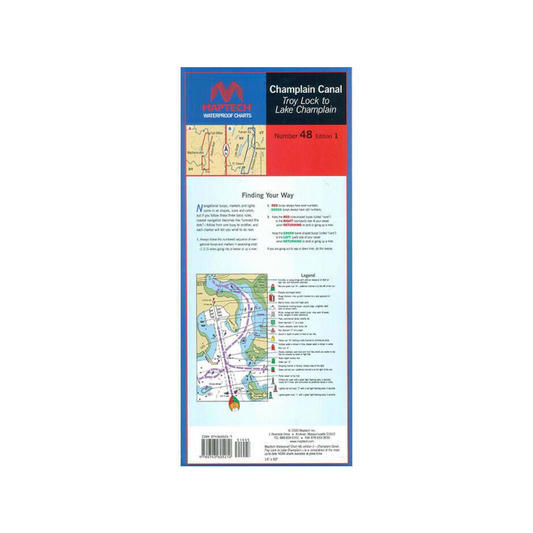Champlain Canal Waterproof Chart by Maptech WPC048 1E
