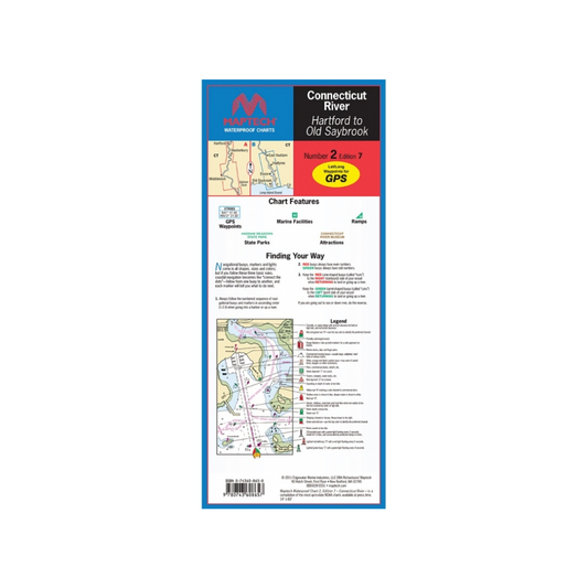 Connecticut River WPC002 7E by Maptech Waterproof Charts (OLD EDITION / REDUCED)