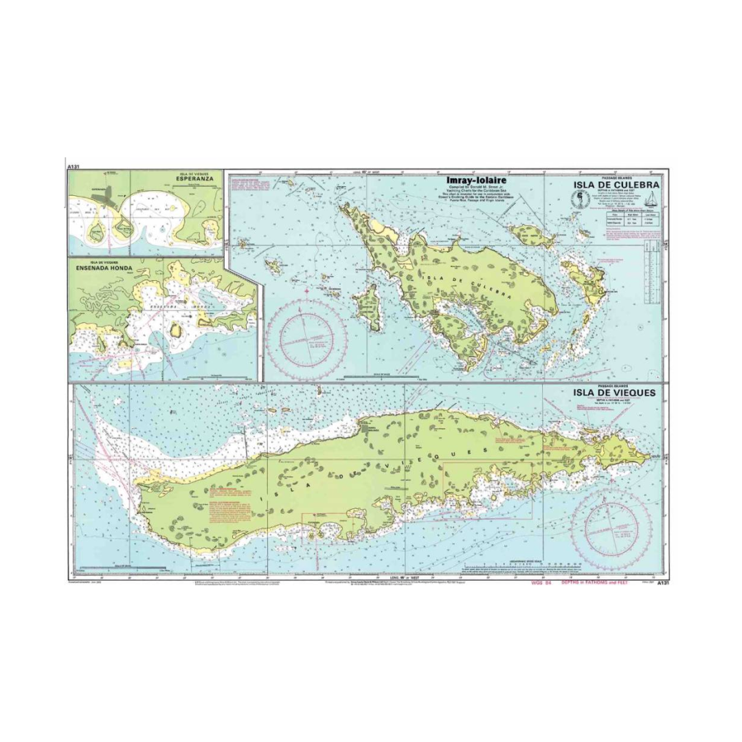 I-I A131 Isla de Culebra and Vieques chart by Imray-Iolaire