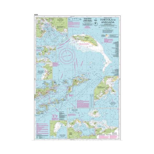 I-I A232 Virgin Islands, Tortola to Anegada chart by Imray-Iolaire