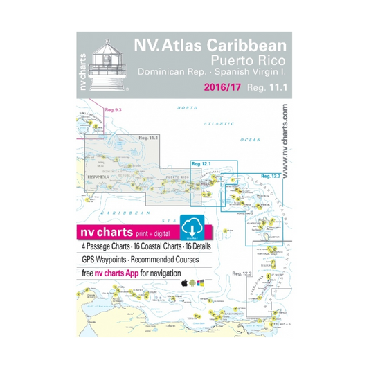 NV Charts Region 11.1 Puerto Rico, Dominican Republic to Spanish Virgin Islands (2022/23)