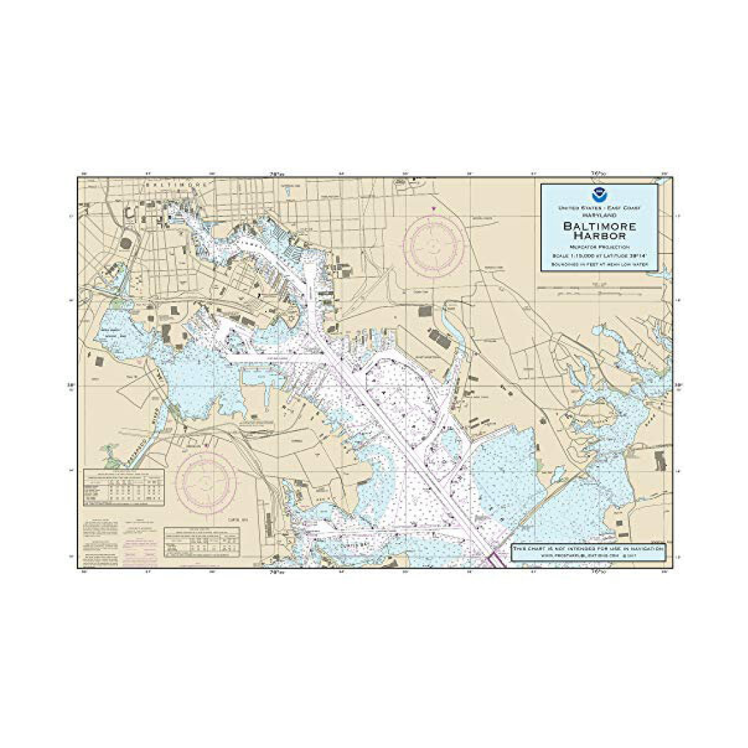 Nautical Placemat Baltimore Harbor 12"x18"