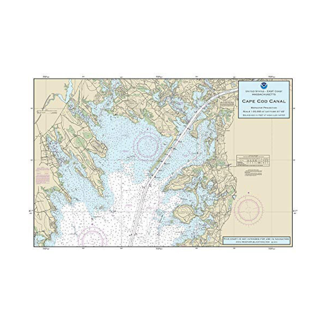 Nautical Placemat Cape Cod Bay 12"X18"