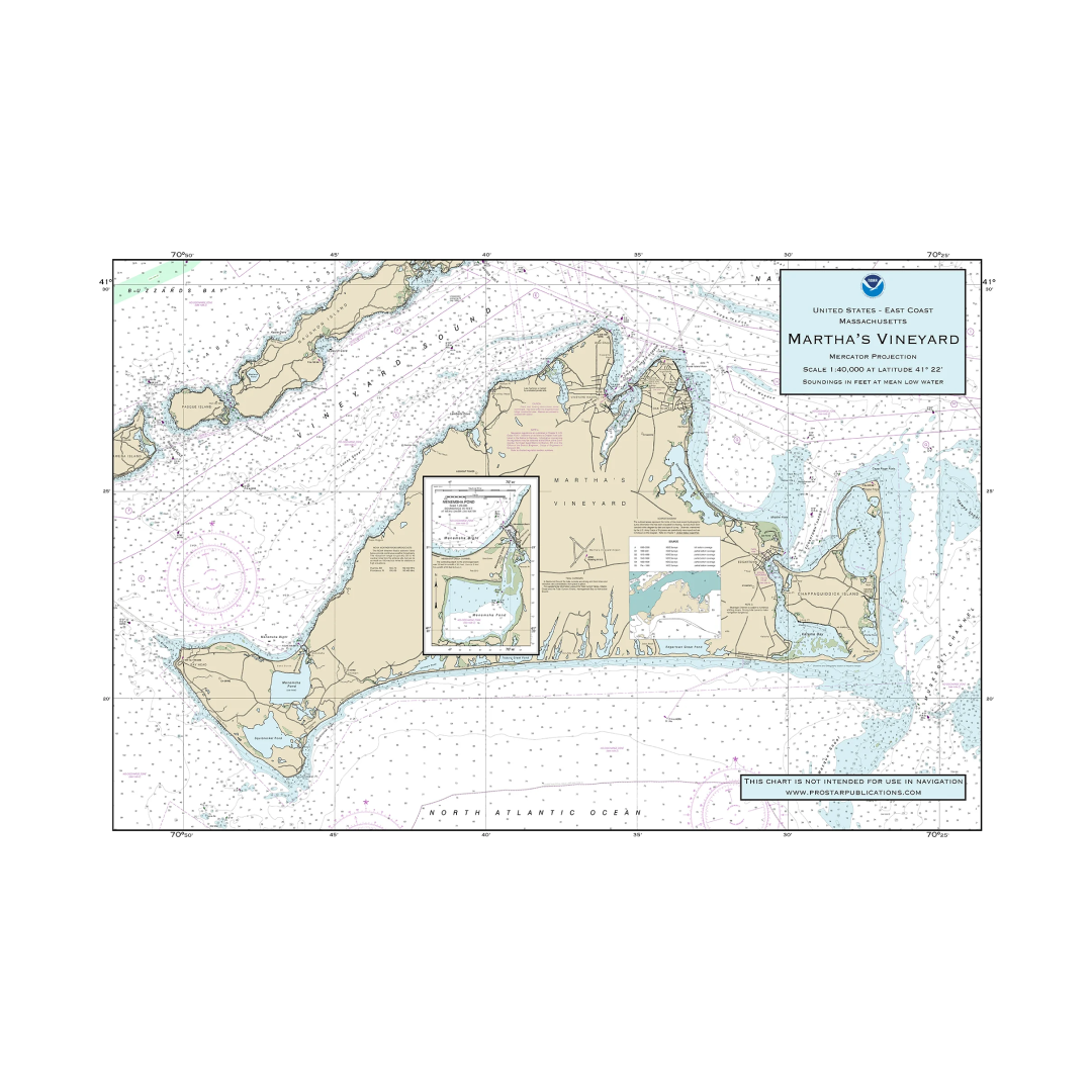 Nautical Placemat Martha's Vineyard 12"x18"