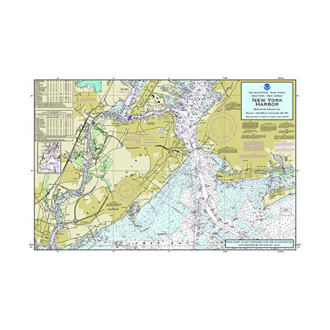 Nautical Placemat New York Harbor 12"x18"