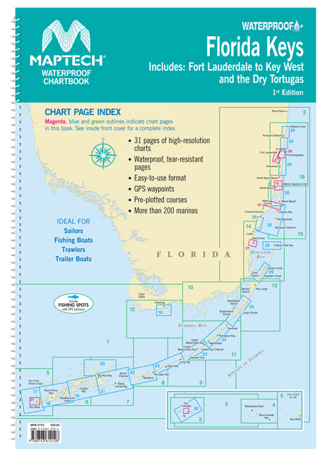 Florida Keys 1st Ed Compact Chartkit WPB0755-1