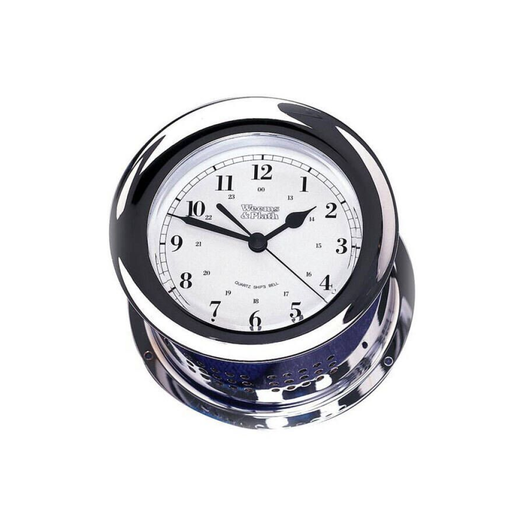 W&P Chrome Plated Atlantis Quartz Clock