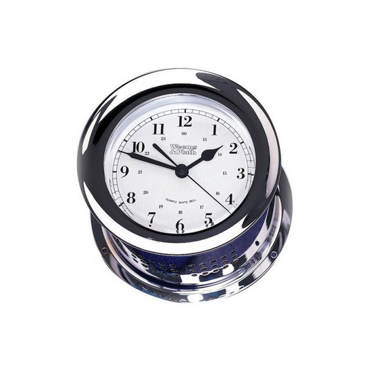 W&P Chrome Plated Atlantis Quartz Ship's Bell Clock