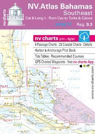 NV Charts Region 9.3 Bahamas South East, Cat & Long Islands, Rum Cay to Turks and Caicos (2022/23)