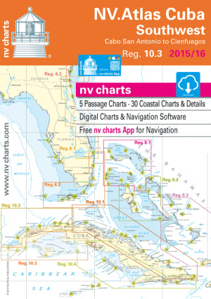 NV Charts Region 10.3 Cuba Southwest, Cabo de San Antonio to Cienfuegos, 2015/16 Edition