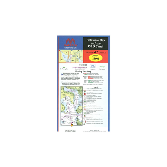 Delaware Bay and the C & D Canal Waterproof Chart by Maptech WPC047 3E