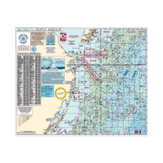 HPC 15 TUNA CHART Cape May, NJ to Ocean City, MD to Chincoteague, VA to Rudee Inlet (Virginia Beach)