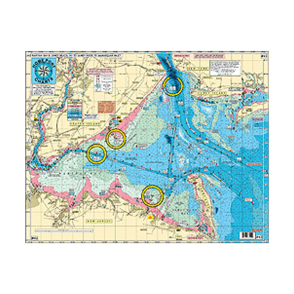 NEW HARBOR INLET 海図 大判　引き取りのみ　　さいたま市大宮区 HPC 42 Raritan Bay and Ocean out 20 Miles of Jones Inlet, NY to