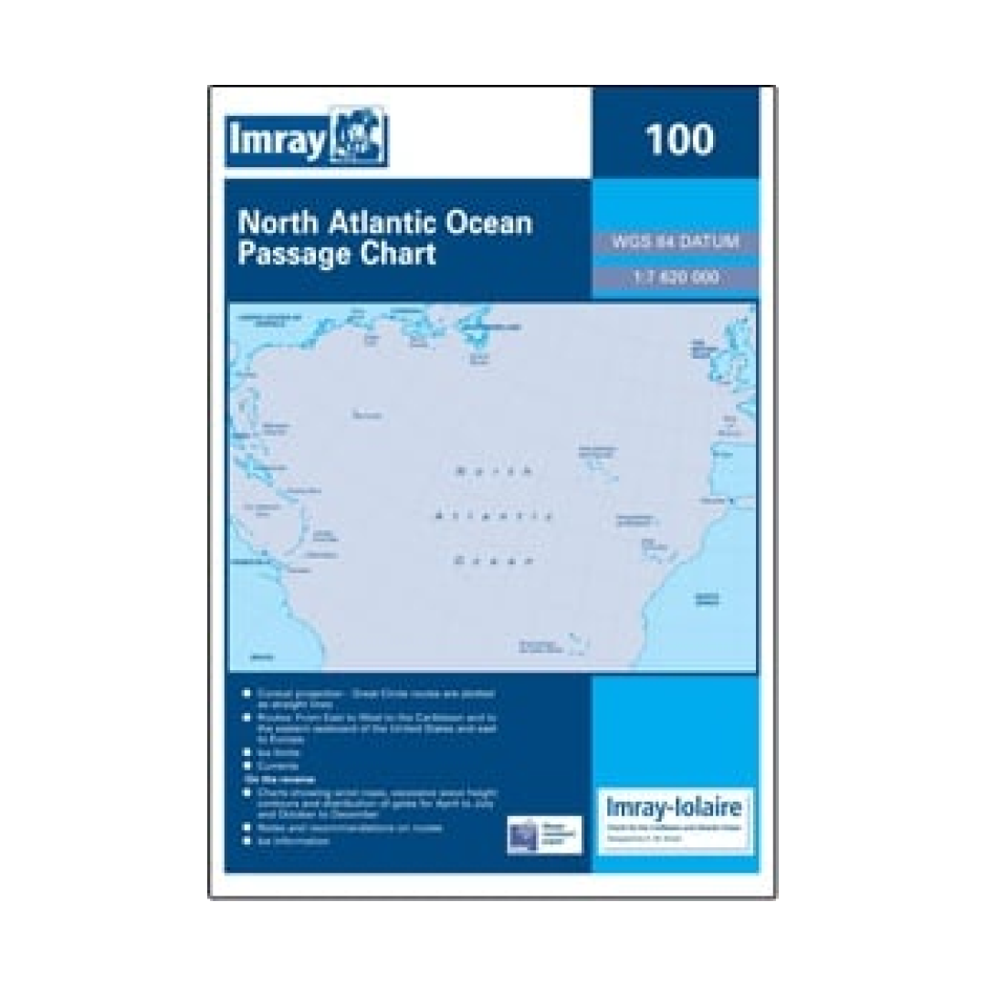 I-I 100 North Atlantic Ocean Passage Chart by Imray-Iolaire