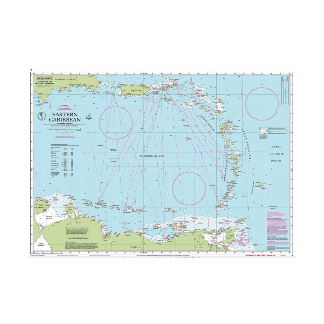 I-I 1 Eastern Caribbean chart by Imray-Iolaire