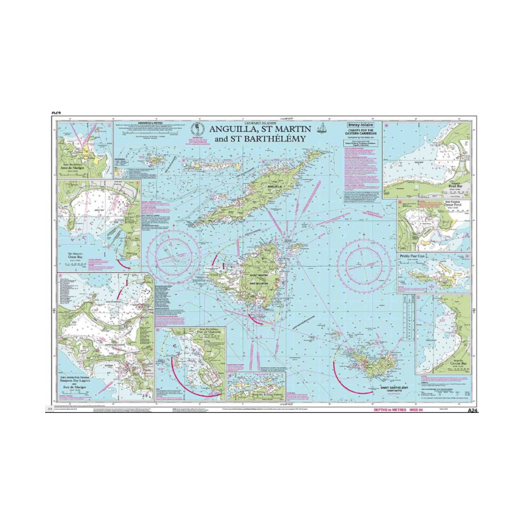 I-I A24 Anguilla, St Martin and St Barthelemy chart by Imray-Iolaire