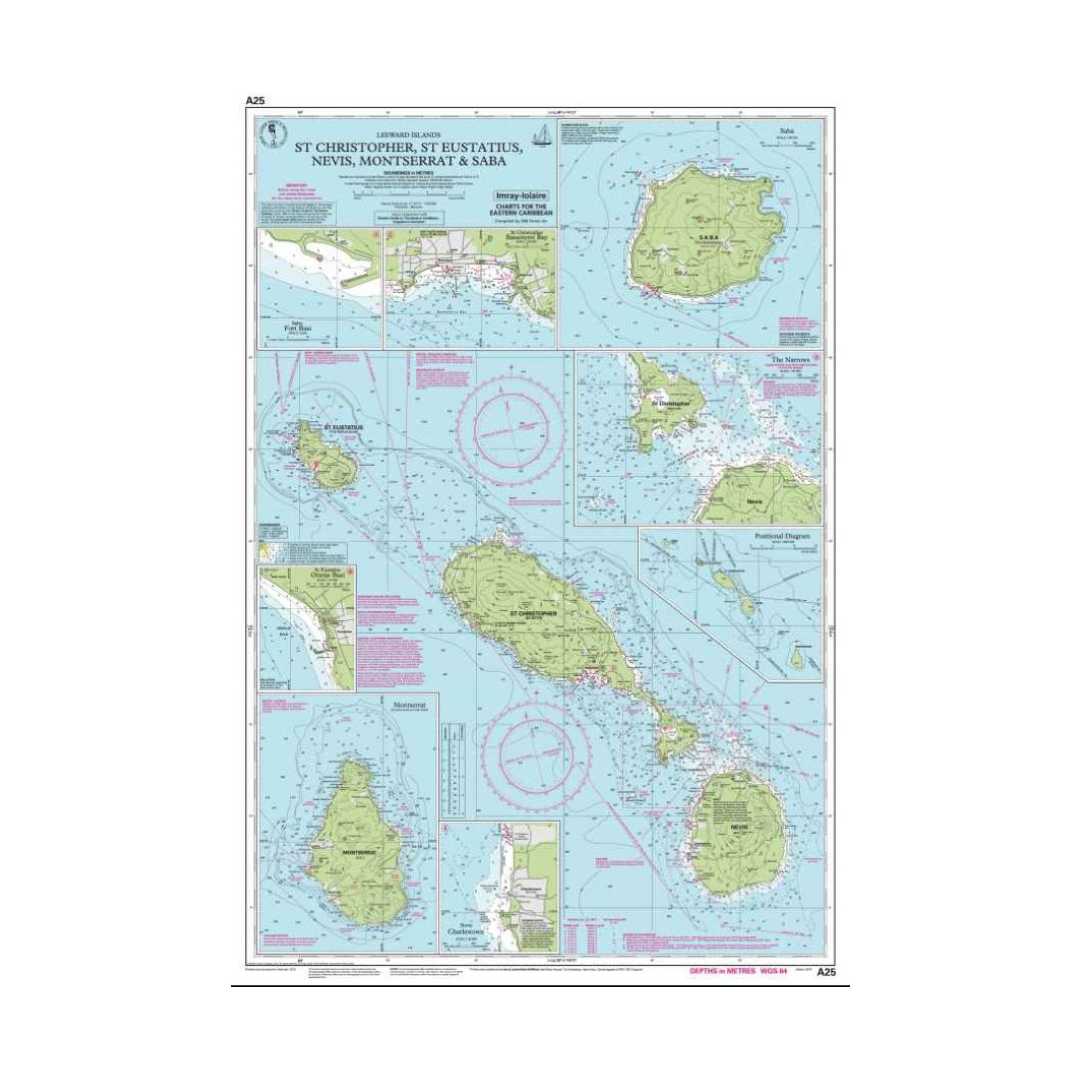 I-I A25 St Christopher, St Eustatius, Nevis, Monserrat and Saba chart by Imary-Iolaire