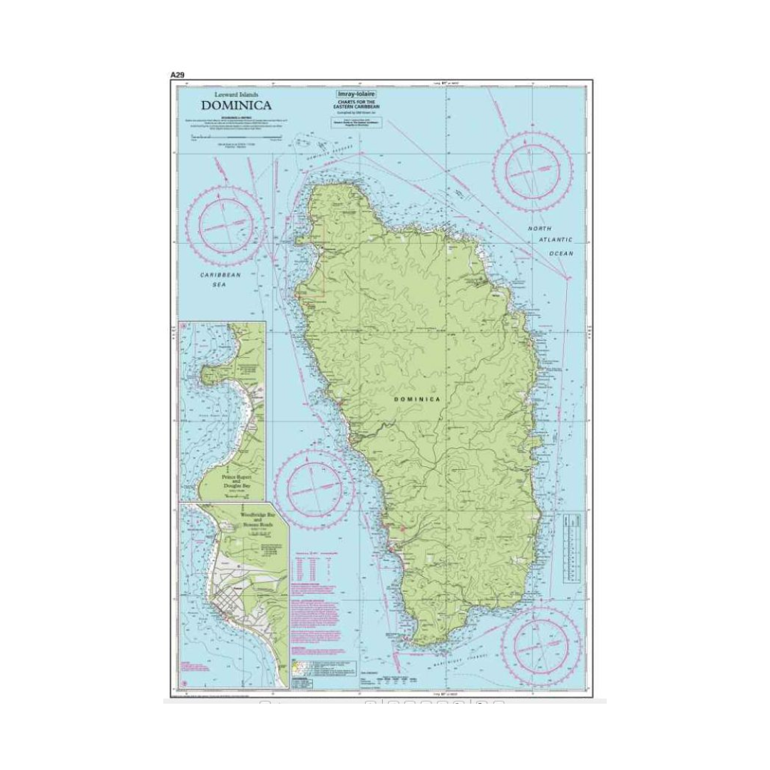 I-I A29 Dominica chart by Imray-Iolaire