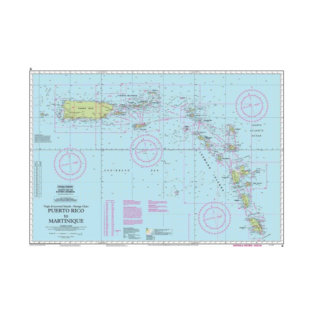 I-I A Puerto Rico to Martinique chart by Imray-Iolaire