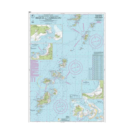 I-I B31 The Grenadines- Bequia to Carriacou chart by Imray-Iolaire