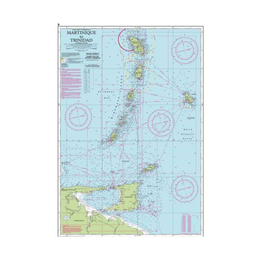 I-I B Martinique To Trinidad Passage Chart By Imray-Iolaire ...