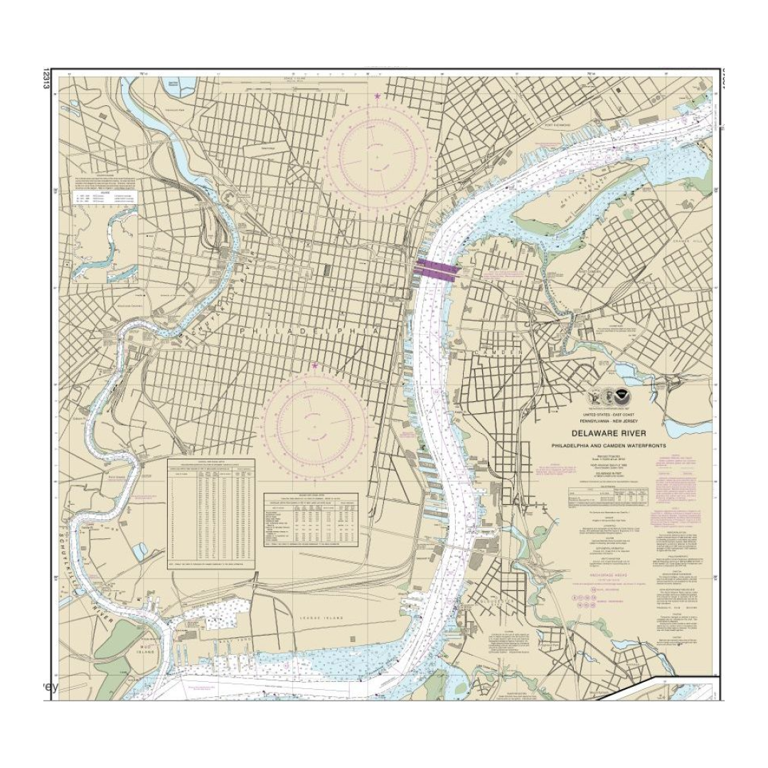 NOS 12313 OGF Delaware River - Philadelphia and Camden Waterfronts