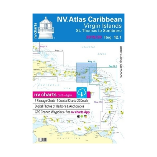 NV Charts Region 12.1 Virgin Islands, St. Thomas to Sombrero, 2019/20