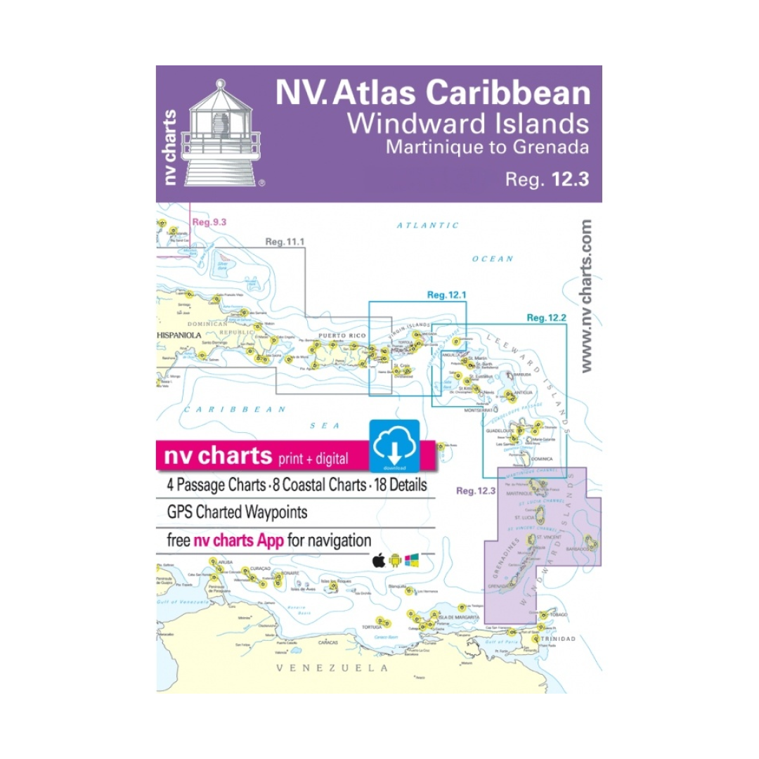 NV Charts Windward Islands, Martinique to Grenada, Reg. 12.3 2022/23