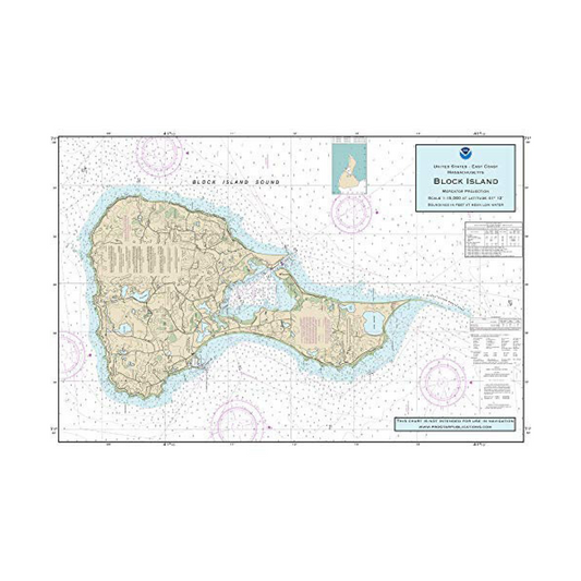 Nautical Placemat Block Island 12"x18"