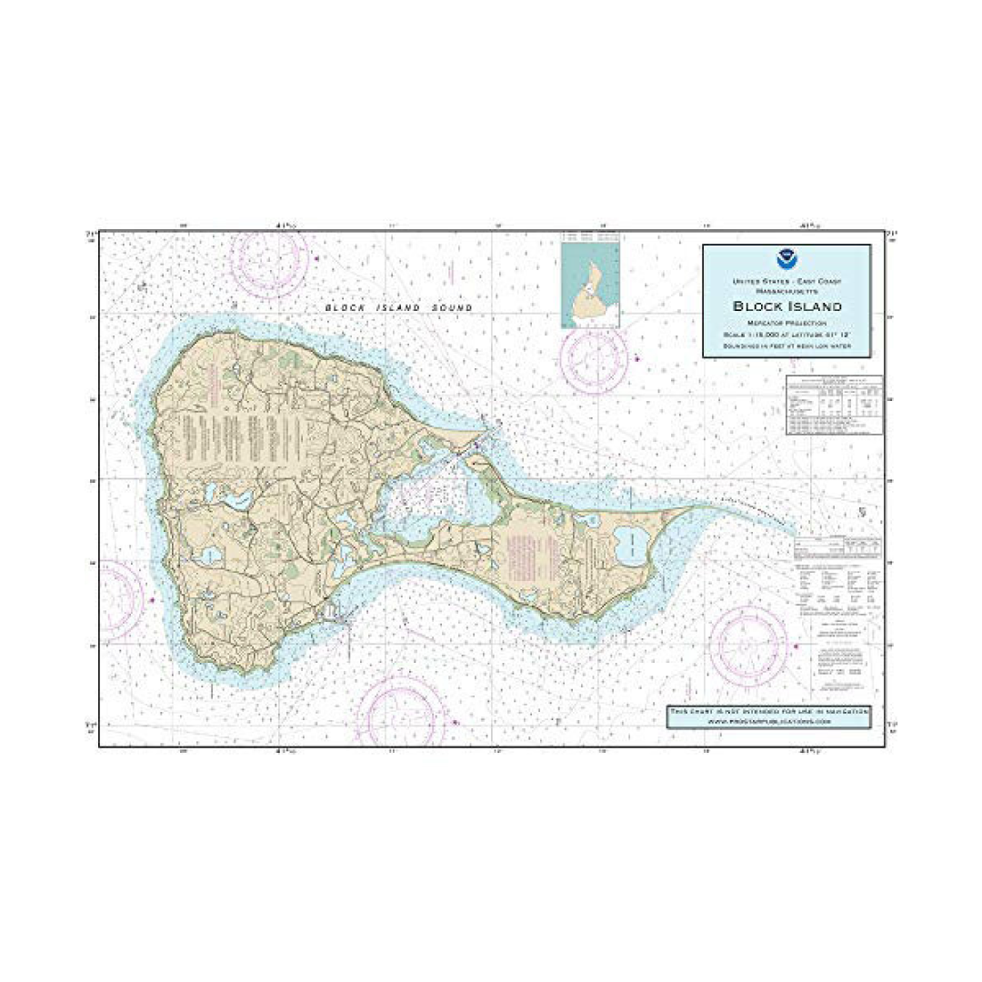 Nautical Placemat Block Island 12"x18"