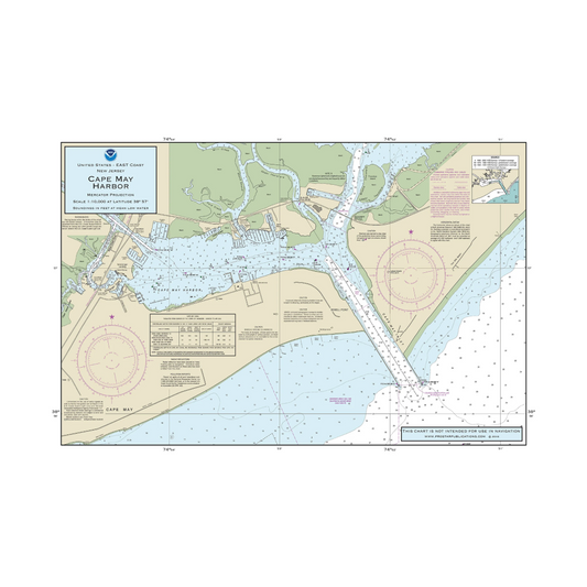 Nautical Placemat Cape May Harbor 12"x18"