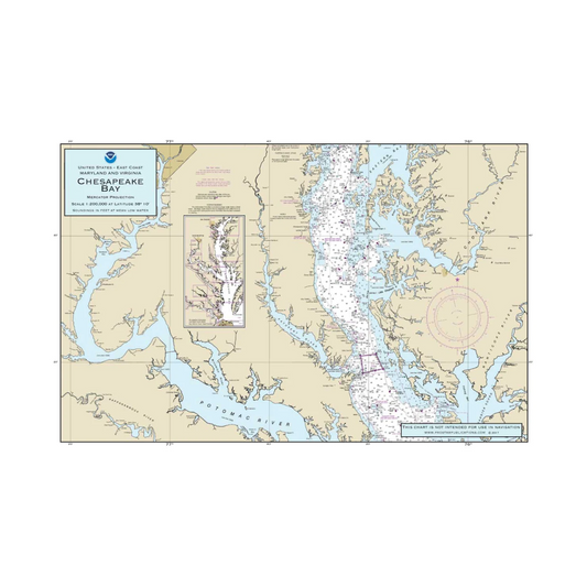 Nautical Placemat Chesapeake Bay 12"x18"