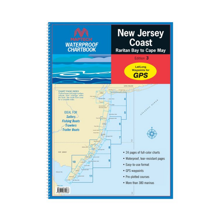 New Jersey Coast Waterproof Chartbook by Maptech 3ED 2012 WPB360 ...