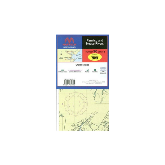 Pamlico and Neuse Rivers Waterproof Chart by Maptech WPC090 4E