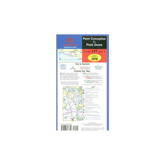 Point Conception to Point Dume Waterproof Chart by Maptech WPC127 1E