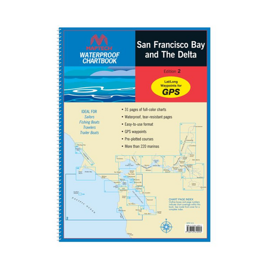 San Francisco Bay and the Delta Waterproof Chartbook by Maptech WPB1210 3E