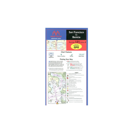San Francisco to Benicia Waterproof Chart by Maptech WPC121 3E