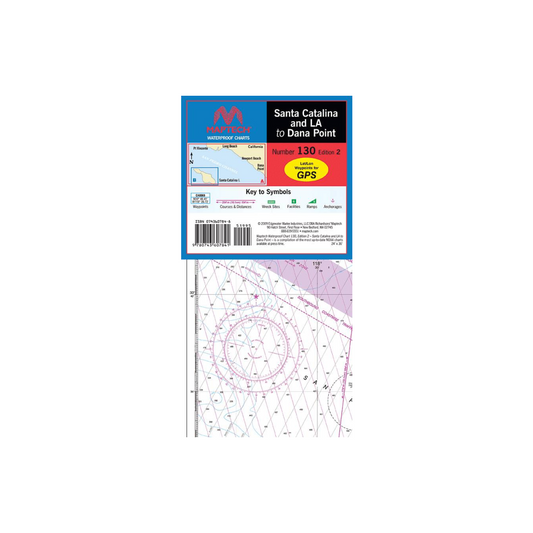 Santa Catalina and LA to Dana Point Waterproof Chart by Maptech WPC130 2E