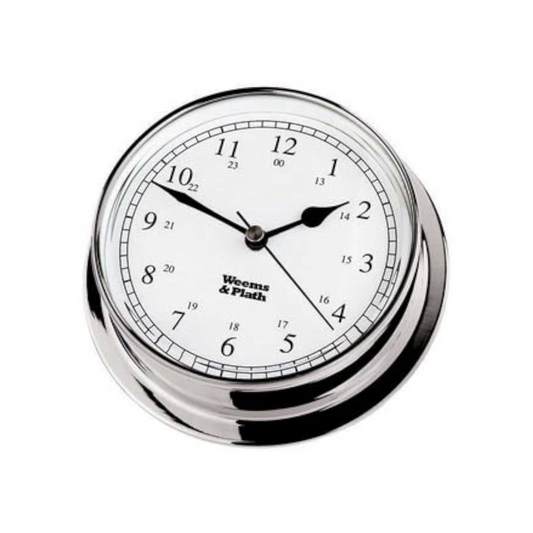 W&P Chrome Endurance 125 Quartz Clock