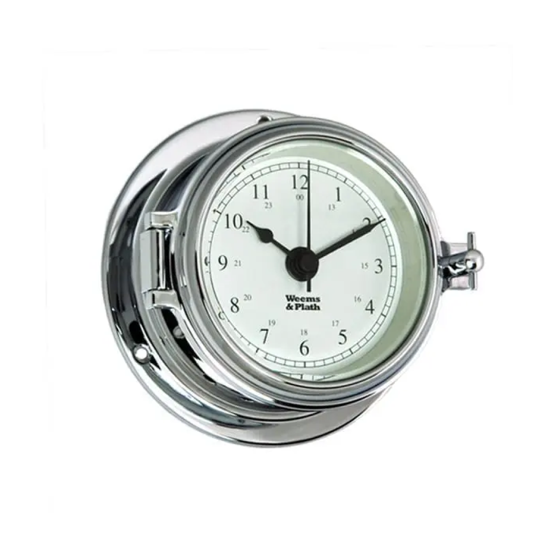 W&P Chrome Endurance II 115 Quartz Clock – Pilothouse Charts