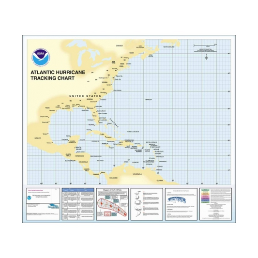 Western Atlantic Basin Hurricane Tracking Chart by NOAA