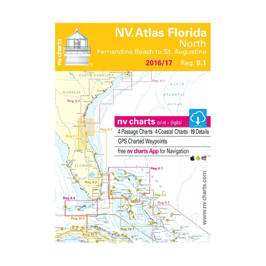 NV Charts Region 8.1 Florida North, Fernandia Beach to St. Augustine 2016/17