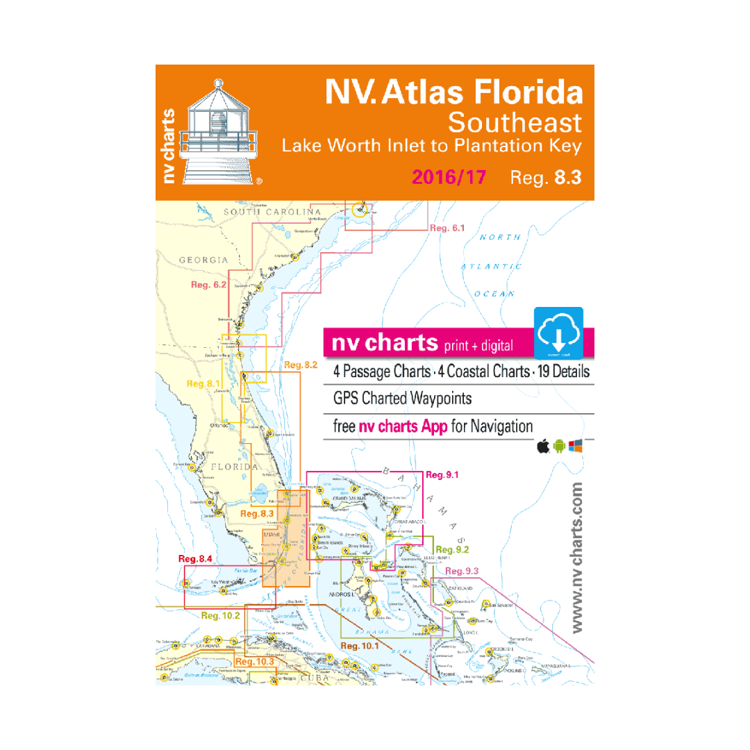 NV Charts Florida 8.3: Southeast, Lake Worth Inlet to Plantation Key